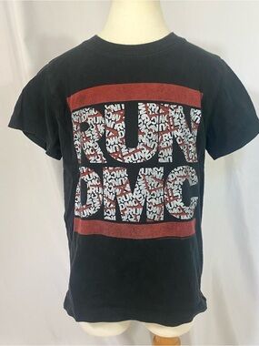 RUN DMC Kids Black Short Sleeve Graphic Tee